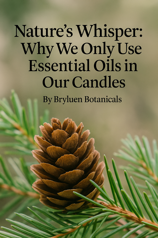 Nature’s Whisper: Why We Only Use Essential Oils in Our Candles By Bryluen Botanicals.