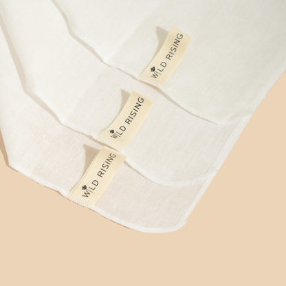 3 Organic Cotton Muslin Cleansing Cloths