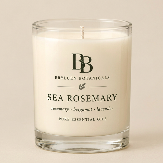 Sea Rosemary candle mockup