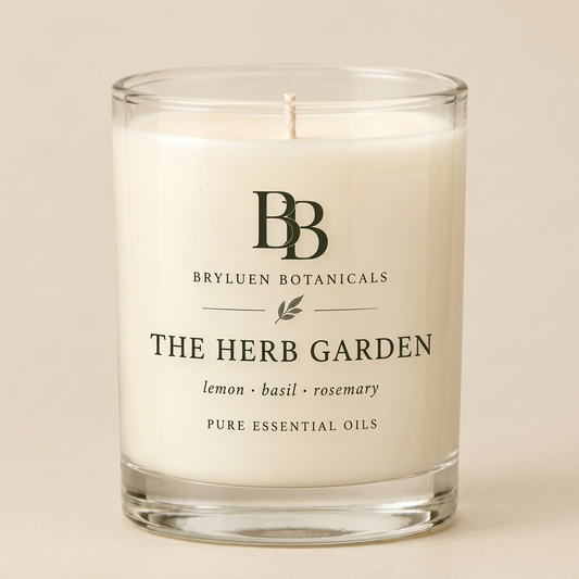 The Herb Garden candle mockup